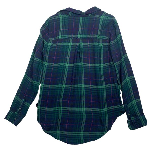American Eagle Boyfriend Fit Women's plaid  Shirt Sz 100% Coton - Picture 8 of 16